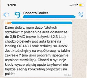 broker ubezpieczeniowy na Whatsapp